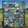 Dino World Quilt Blanket No96  Quilt